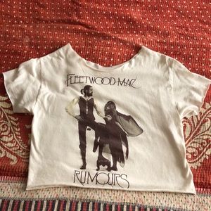 Cropped Fleetwood Mac off shoulder tee